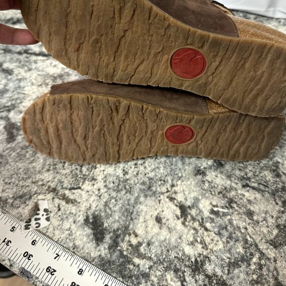 Haflinger Sandal Size 7 Slingback Women's Ts Morgan Slate Flat Footbed Leather - Picture 10 of 13